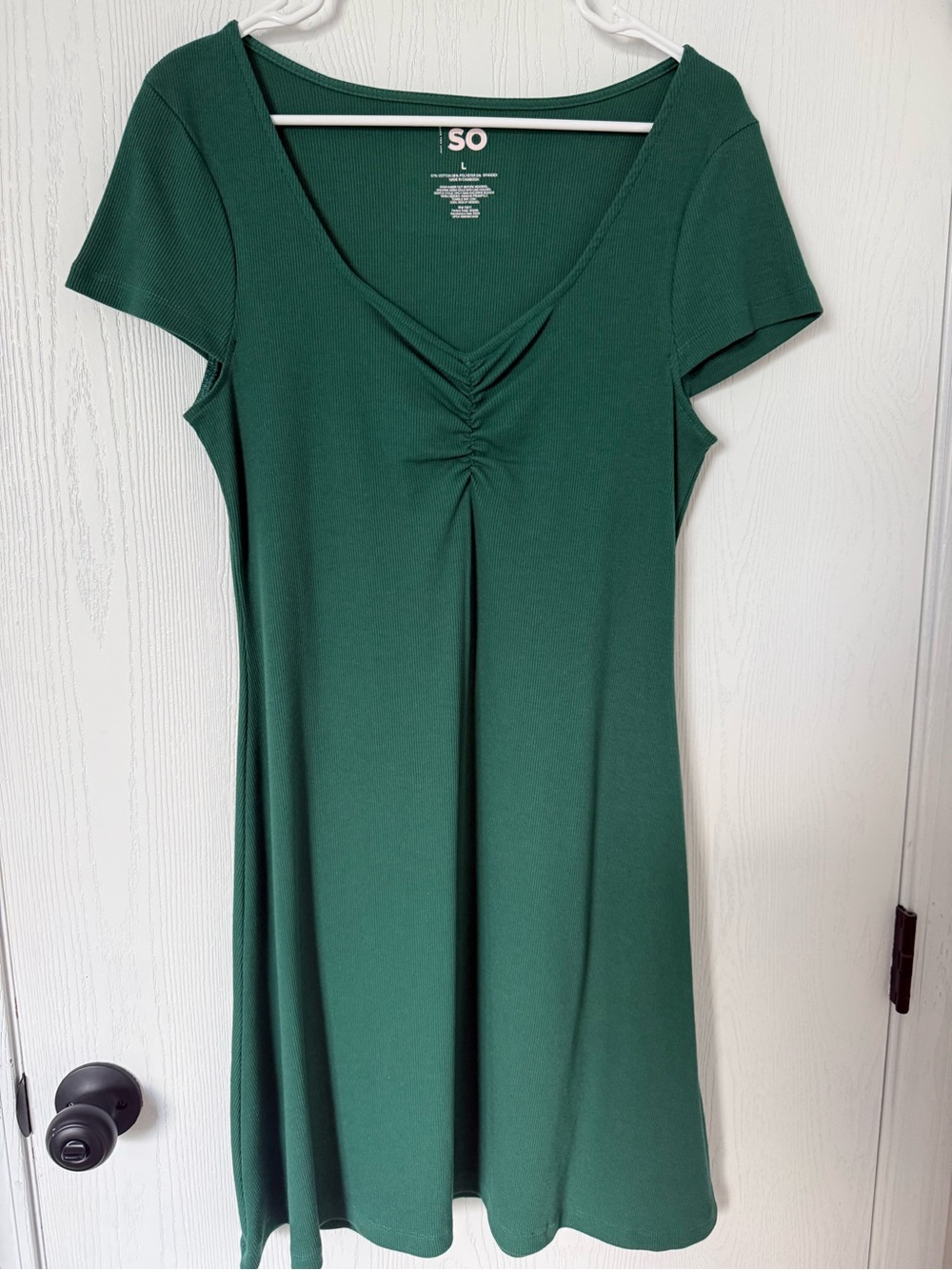 SO Deep Green Short-Sleeve Dress